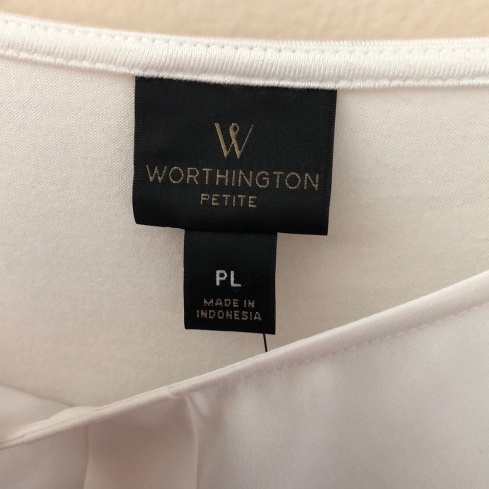 Worthington Petite light top Size PL New - Picture 2 of 5